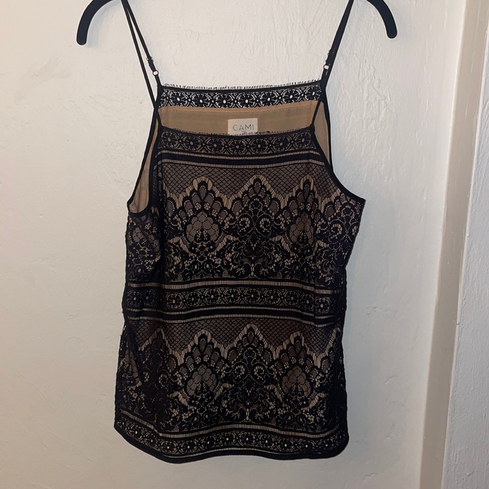 Cami NYC lace black tank top